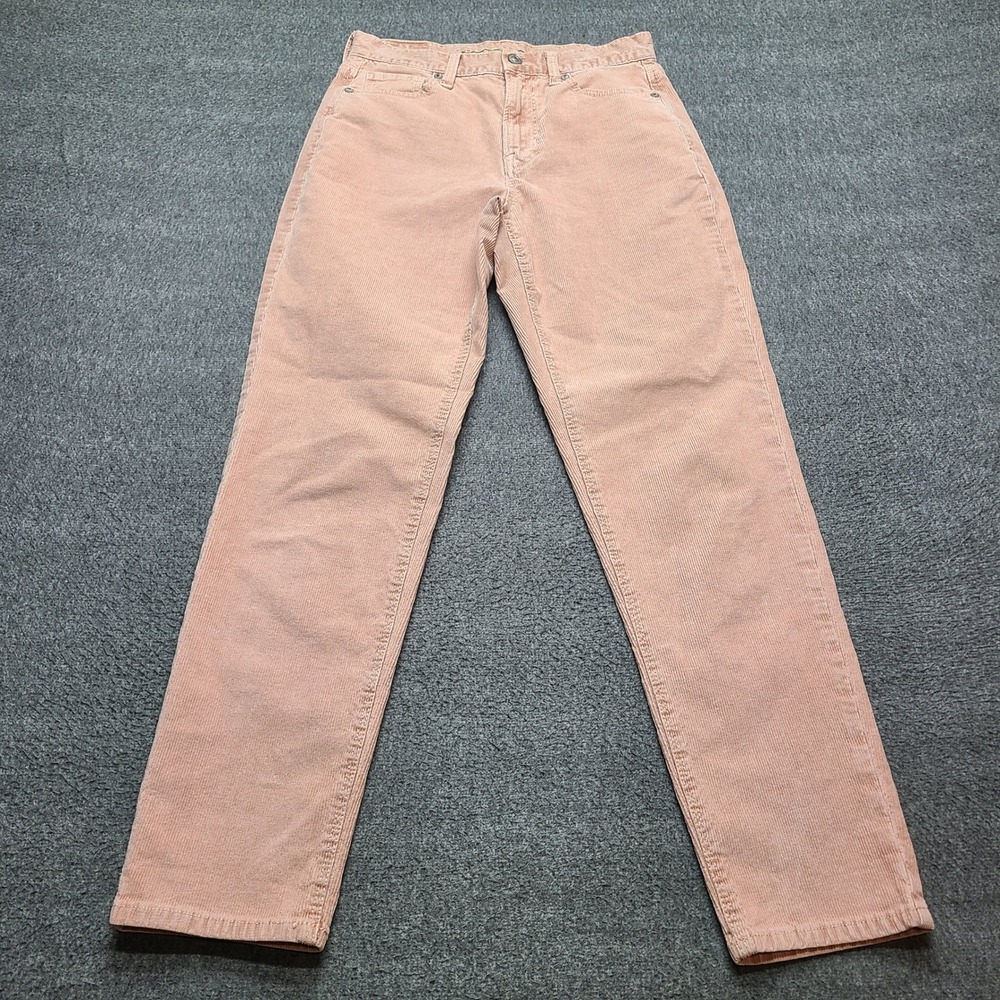 American Eagle Corduroy Pants Womens 0 Regular‎ Pink Straight Leg Stretch